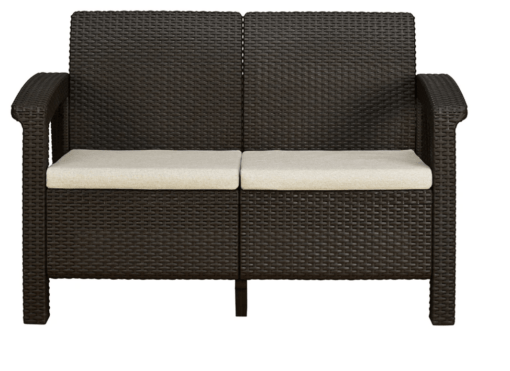 Highlights Premium plastic construction for lasting durability Soft fabric-covered cushions ensure cosy sitting Stylish ergonomic design adds style and comfort Kindly note that the sofa is not water-resistant Perfect for homes, gardens, hotels, and resorts Dimensions Width (cm) 130 Height (cm) 82 Weight (Kg) 16 - Image 4